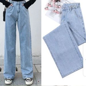 Cute High Waist Straight Jeans